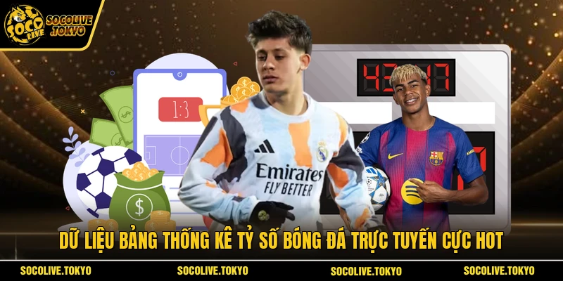 Dữ liệu bảng thống kê tỷ số bóng đá trực tuyến cực hot